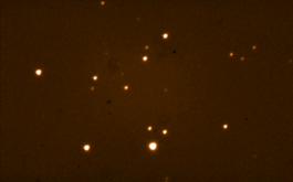 2015/04 - A portion of the Unicorn constellation
as captured by the SPIRou guiding camera, in which the image quality is about 0.6" ©SPIRou-Team
