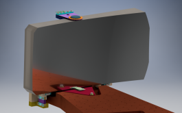 2015/06 - Front CAD view of the SPIRou off-axis parabola in its dedicated stress-free mount (©SPIRou team)