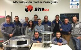 2015/03 - The team of the supplier COMAT for the mechanical parts of the Cassegrain module (©SPIRou team)