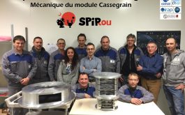 2015/03 - The team of the supplier COMAT for the mechanical parts of the Cassegrain module (©SPIRou team)
