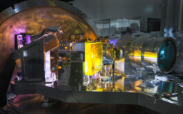2017/02 - The spectrograph optics on the SPIRou cryogenic bench (©S. Chastanet – CNRS/OMP)