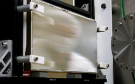 2016/04 - The SPIRou R2 échelle grating in Zerodur on its testing mount (©Z.Challita - IRAP/OMP)