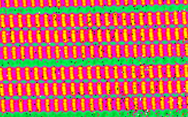 2017/07 - Spectral lines of Fabry Perot images collected with SPIRou, used to measure radial velocity drifts of the cryogenic spectrograph. The full Fabry Perot images contains more than ten thousands of such lines over the full spectral domain (©IRAP / OMP)