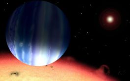 2021/08 - Artist view of the hot Jupiter Tau Boo B orbiting its host star ©Harvard-CfA / D Aguilar